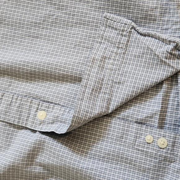 BILL Blass Black Label Blue Plaid Button-Up Shirt - Picture 6 of 7